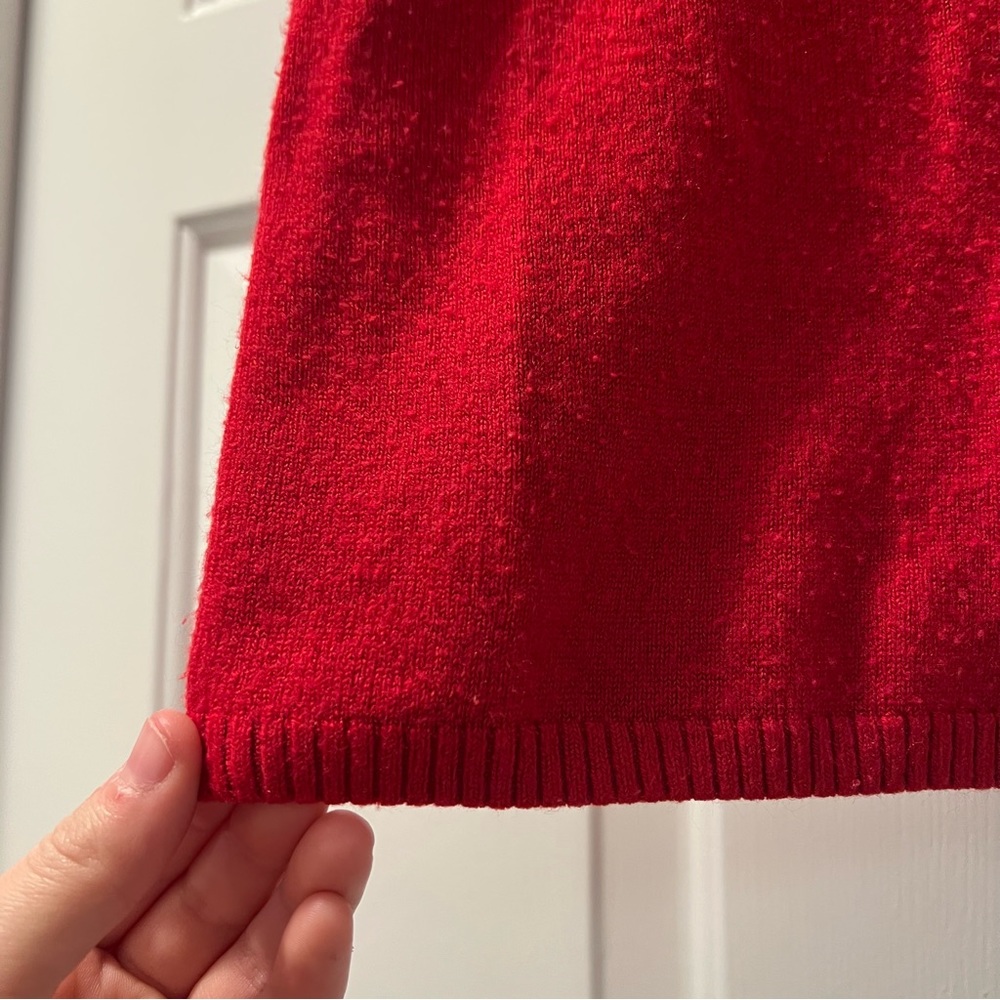 Kim Rogers Collection Small Red Cashmalon Short Sleeve Sweater - Picture 4 of 5